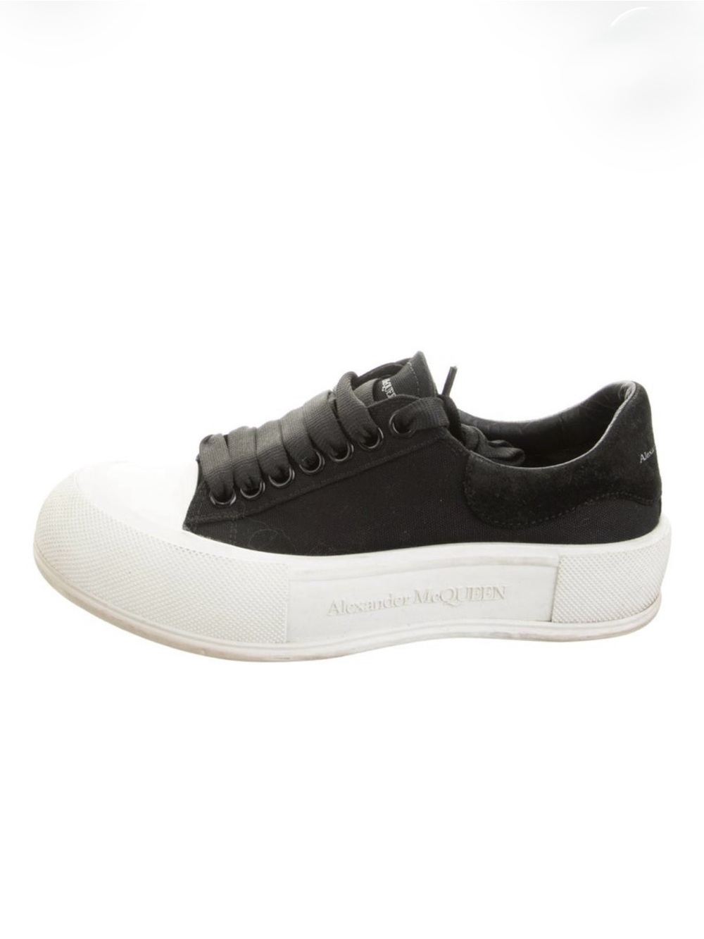 Alexander McQueen Black and White Low-Top Sneaker